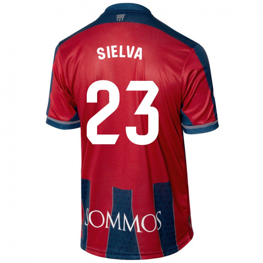 Kinder Óscar Sielva #23 Rot Blau Heimtrikot Trikot 2024/25 T-Shirt