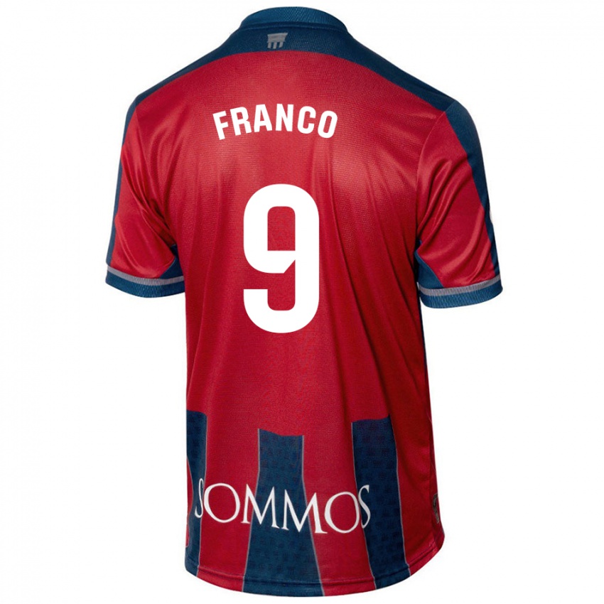 Kinder Santi Franco #9 Rot Blau Heimtrikot Trikot 2024/25 T-Shirt