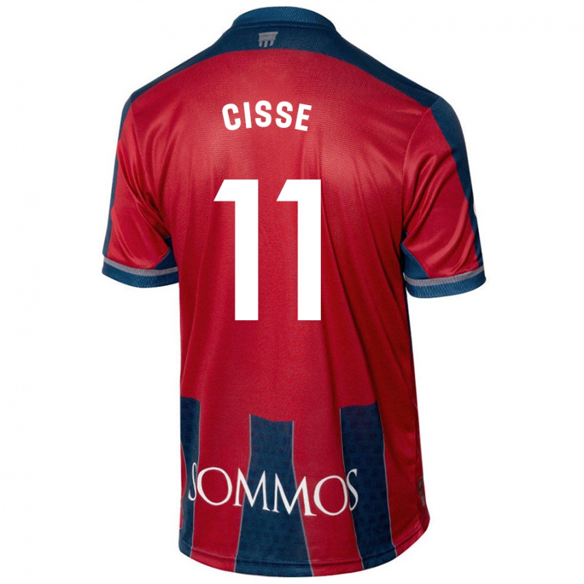 Kinder Bakary Cissé #11 Rot Blau Heimtrikot Trikot 2024/25 T-Shirt