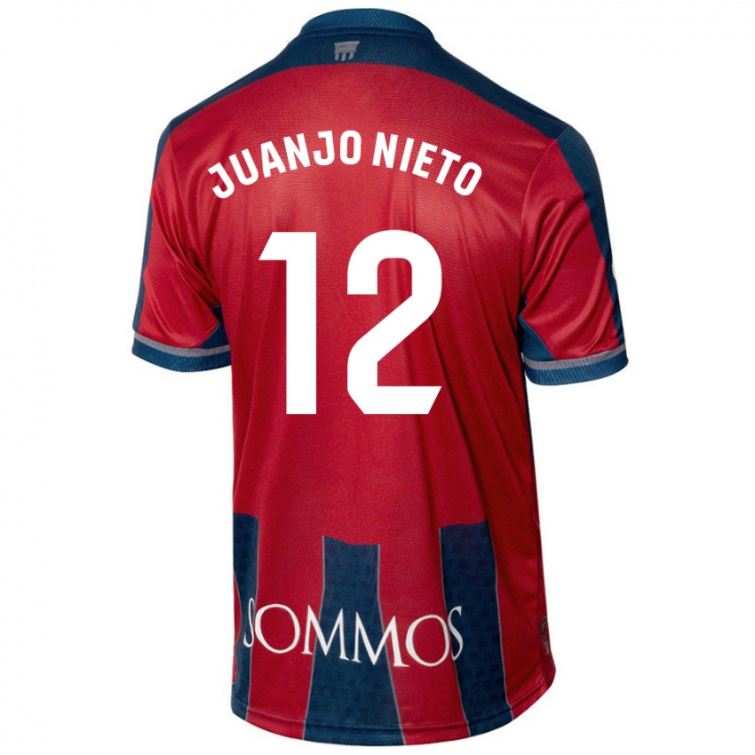 Kinder Juanjo Nieto #12 Rot Blau Heimtrikot Trikot 2024/25 T-Shirt