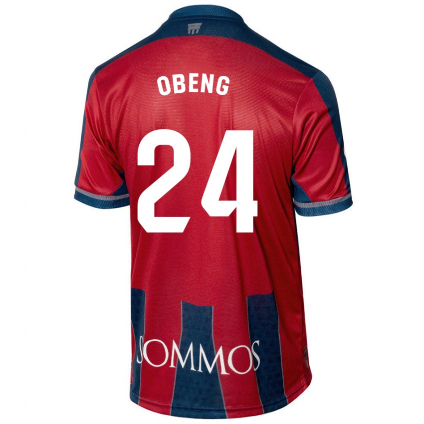 Kinder Samuel Obeng #24 Rot Blau Heimtrikot Trikot 2024/25 T-Shirt