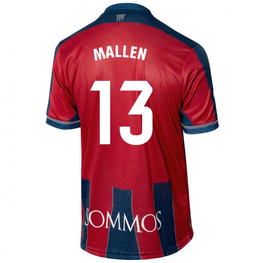 Kinder Lucía Mallén #13 Rot Blau Heimtrikot Trikot 2024/25 T-Shirt