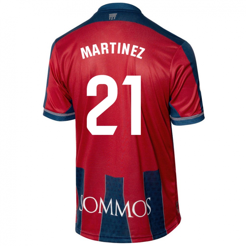 Kinder Alejandra Martínez #21 Rot Blau Heimtrikot Trikot 2024/25 T-Shirt