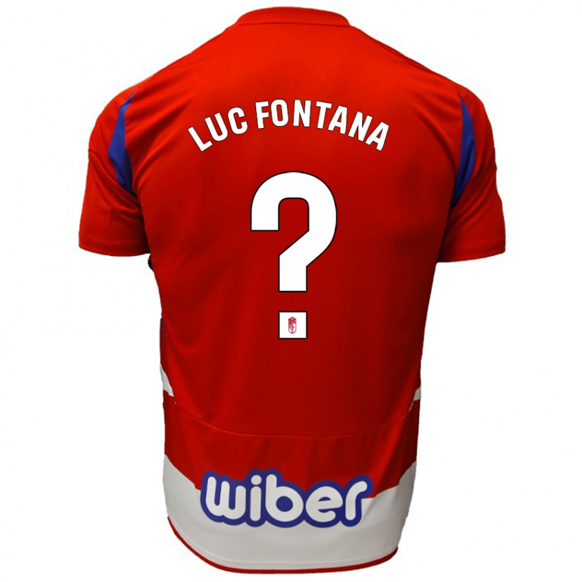 Kinder Jean Luc Fontana #0 Rot Weiß Blau Heimtrikot Trikot 2024/25 T-Shirt