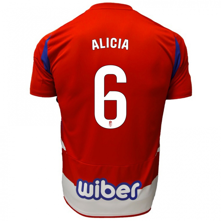 Kinder Alicia #6 Rot Weiß Blau Heimtrikot Trikot 2024/25 T-Shirt