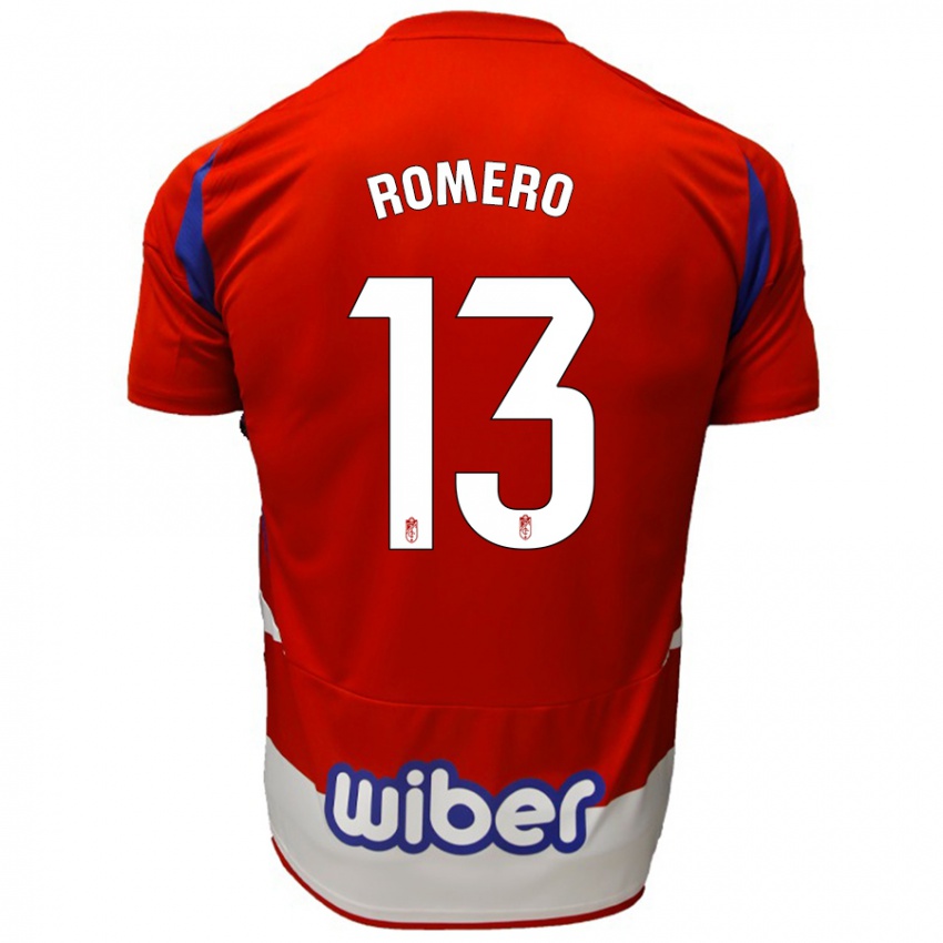 Kinder Andrea Romero #13 Rot Weiß Blau Heimtrikot Trikot 2024/25 T-Shirt