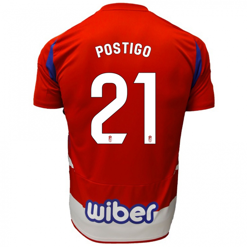 Kinder Postigo #21 Rot Weiß Blau Heimtrikot Trikot 2024/25 T-Shirt