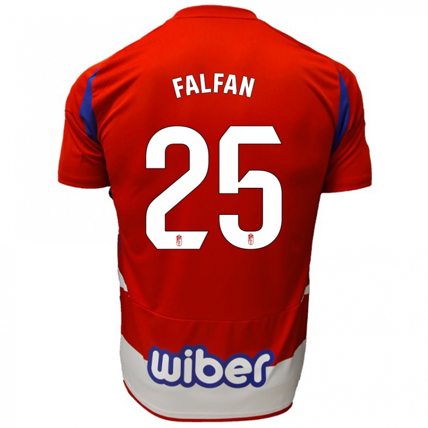 Kinder Daiana Falfán #25 Rot Weiß Blau Heimtrikot Trikot 2024/25 T-Shirt