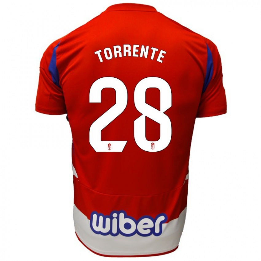 Kinder Raúl Torrente #28 Rot Weiß Blau Heimtrikot Trikot 2024/25 T-Shirt