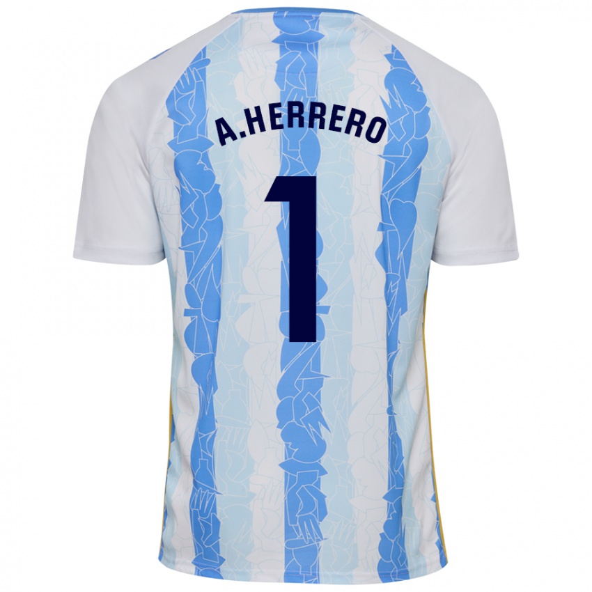 Kinder Alfonso Herrero #1 Weiß Blau Heimtrikot Trikot 2024/25 T-Shirt