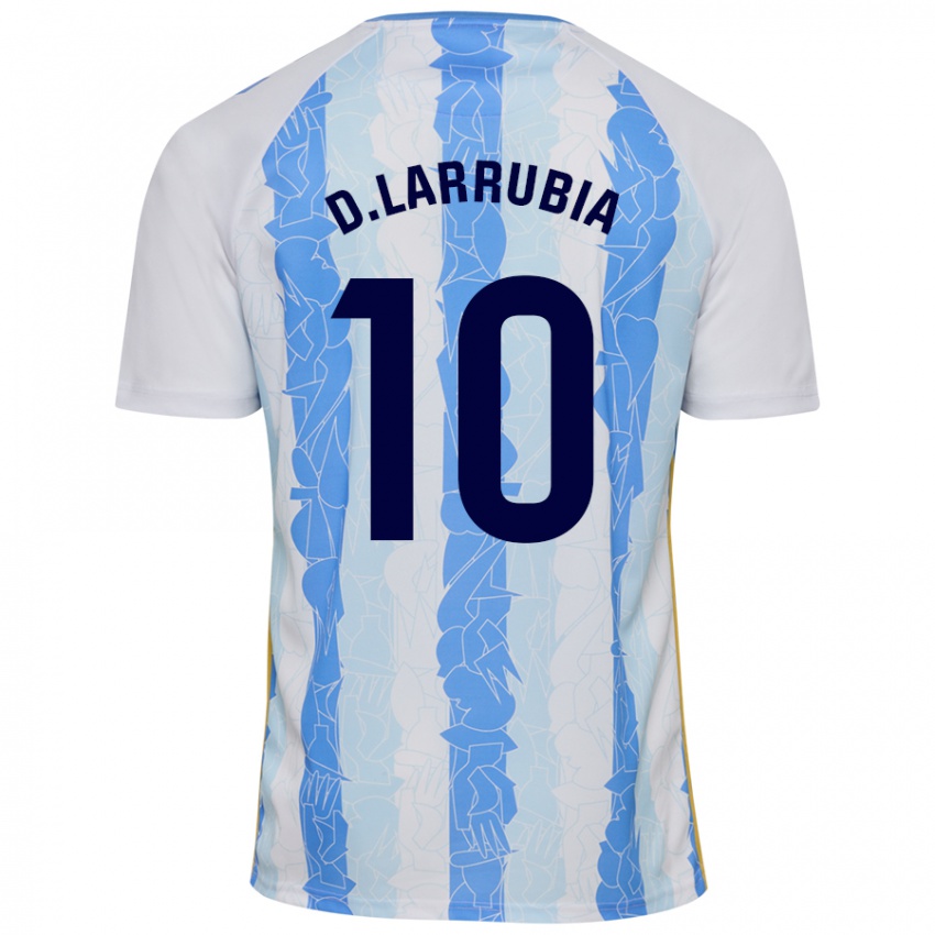 Kinder David Larrubia #10 Weiß Blau Heimtrikot Trikot 2024/25 T-Shirt