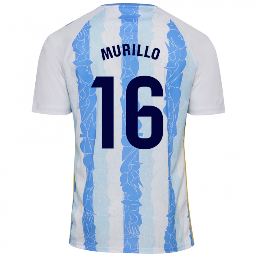 Kinder Diego Murillo #16 Weiß Blau Heimtrikot Trikot 2024/25 T-Shirt