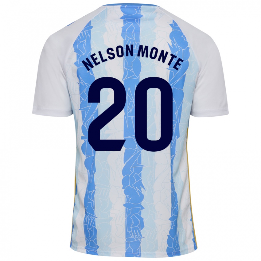 Kinder Nélson Monte #20 Weiß Blau Heimtrikot Trikot 2024/25 T-Shirt