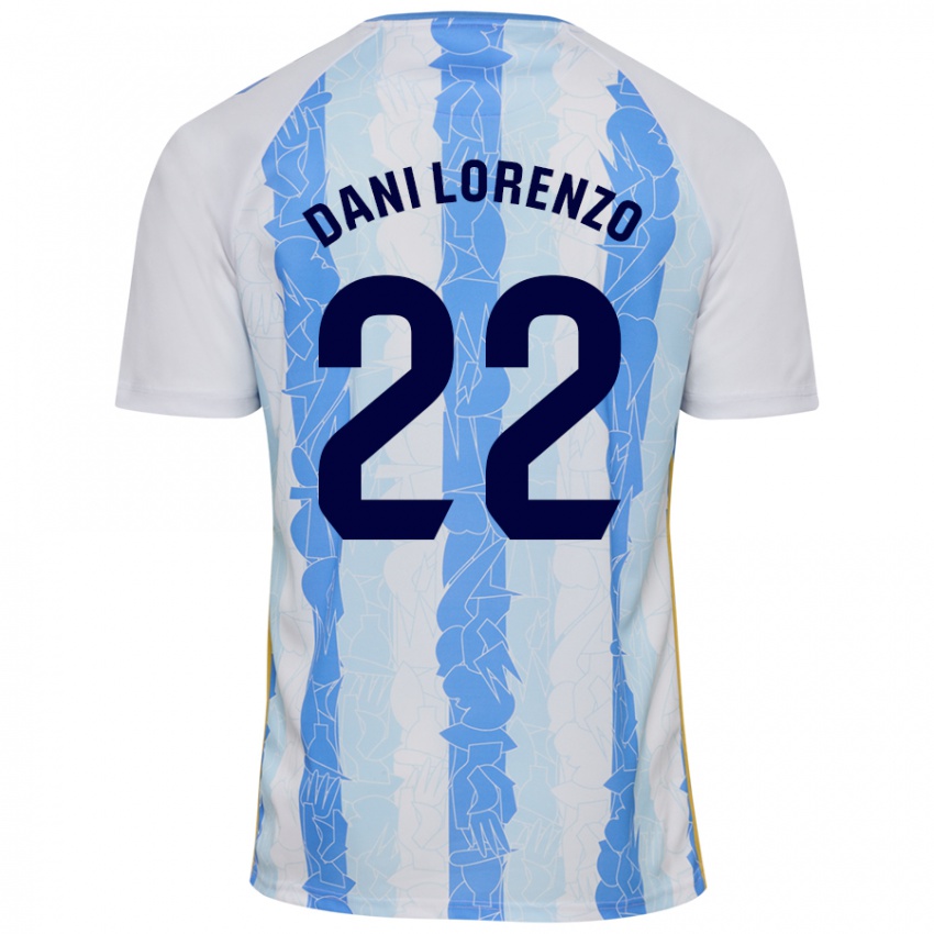 Kinder Dani Lorenzo #22 Weiß Blau Heimtrikot Trikot 2024/25 T-Shirt