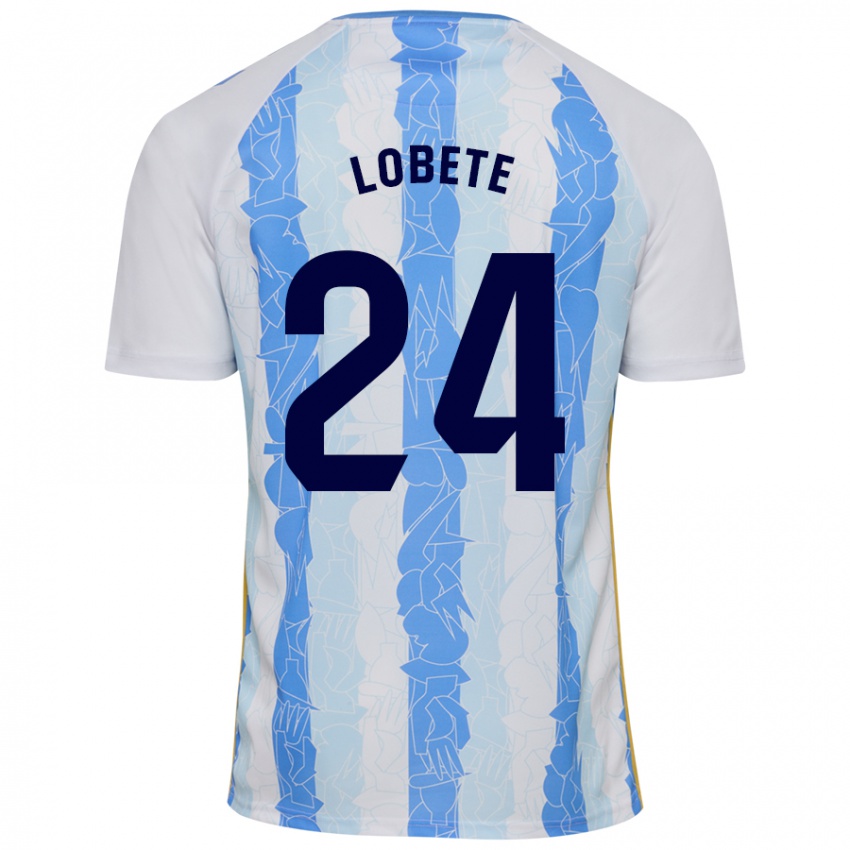 Kinder Julen Lobete #24 Weiß Blau Heimtrikot Trikot 2024/25 T-Shirt