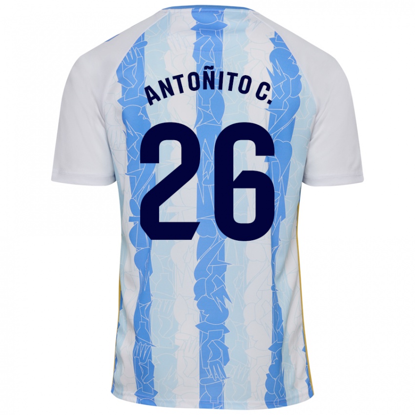 Kinder Antonio Cordero #26 Weiß Blau Heimtrikot Trikot 2024/25 T-Shirt