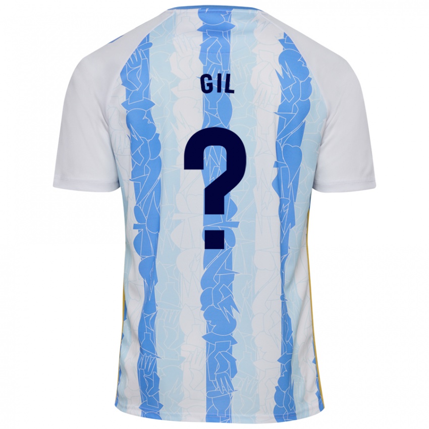 Kinder José Gil #0 Weiß Blau Heimtrikot Trikot 2024/25 T-Shirt