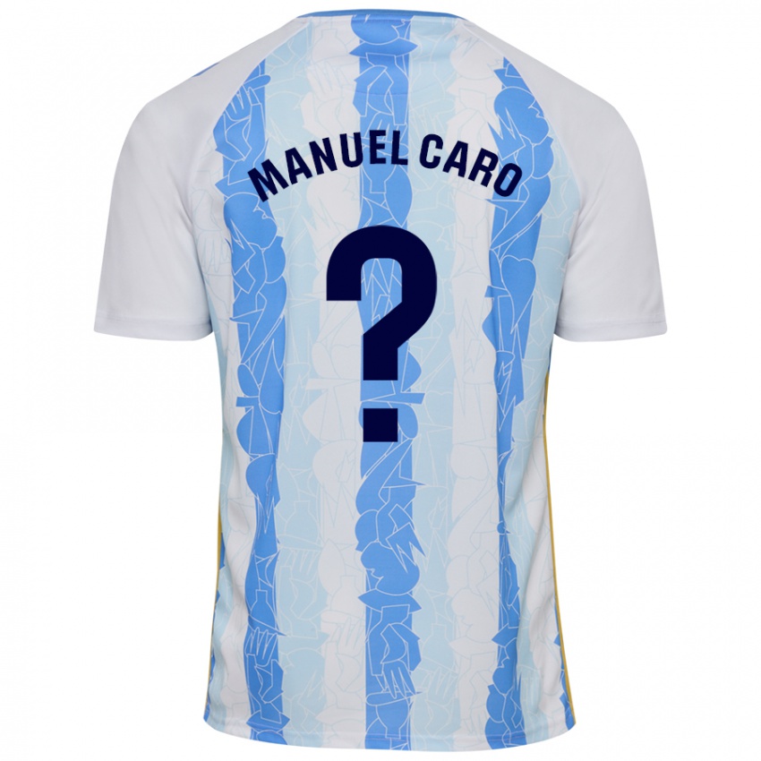 Kinder José Manuel Caro #0 Weiß Blau Heimtrikot Trikot 2024/25 T-Shirt