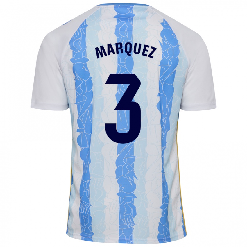 Kinder David Márquez #3 Weiß Blau Heimtrikot Trikot 2024/25 T-Shirt