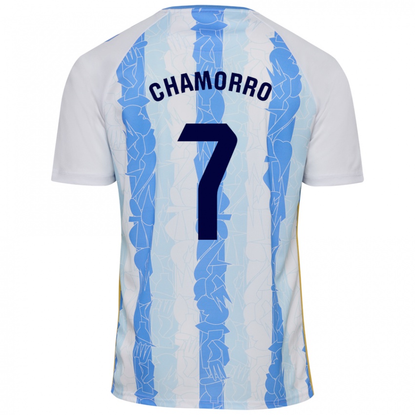 Kinder Alexis Chamorro #7 Weiß Blau Heimtrikot Trikot 2024/25 T-Shirt