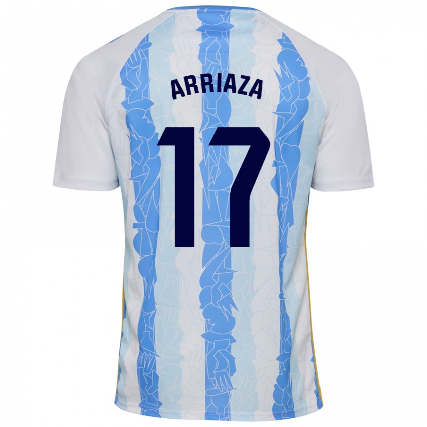 Kinder Pablo Arriaza #17 Weiß Blau Heimtrikot Trikot 2024/25 T-Shirt