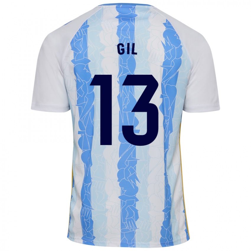 Kinder Noelia Gil #13 Weiß Blau Heimtrikot Trikot 2024/25 T-Shirt