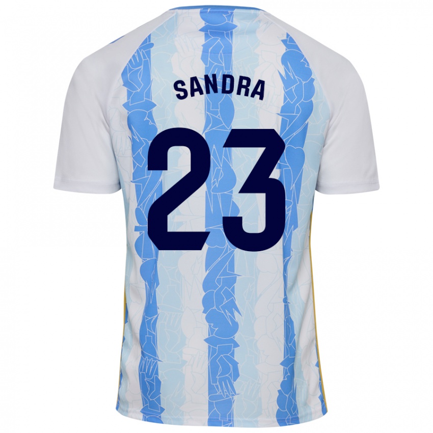 Kinder Sandra #23 Weiß Blau Heimtrikot Trikot 2024/25 T-Shirt