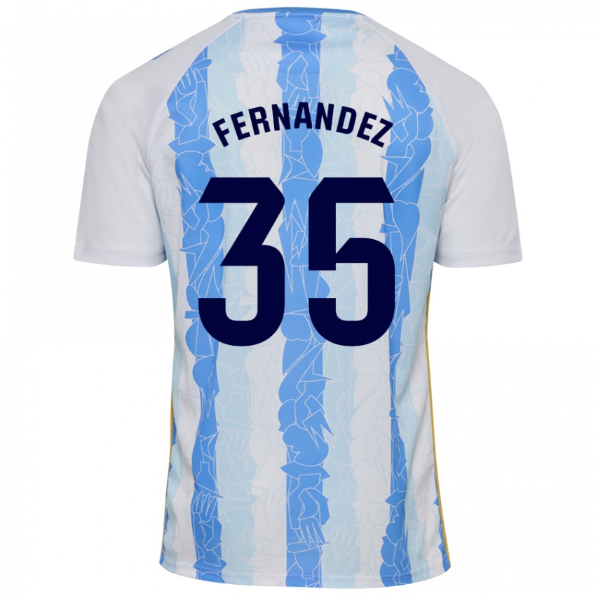 Kinder Inés Fernández #35 Weiß Blau Heimtrikot Trikot 2024/25 T-Shirt