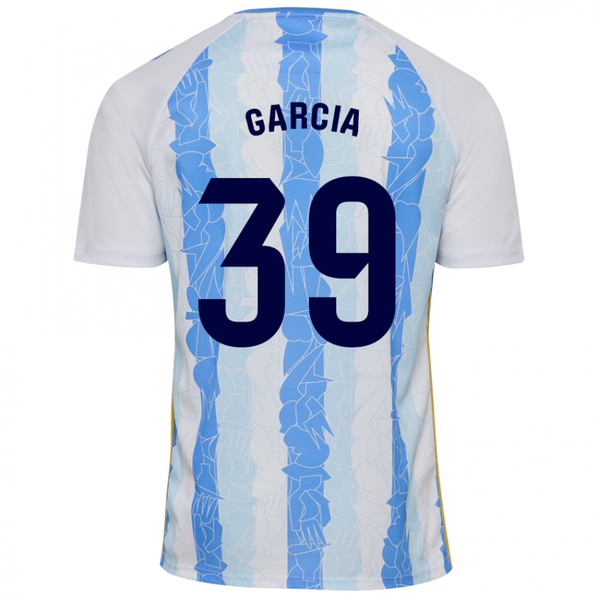 Kinder Claudia García #39 Weiß Blau Heimtrikot Trikot 2024/25 T-Shirt