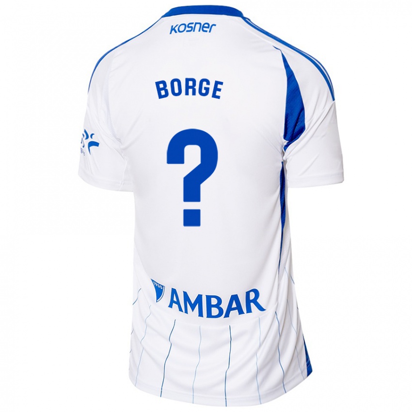 Kinder Andrés Borge #0 Rot Weiß Heimtrikot Trikot 2024/25 T-Shirt