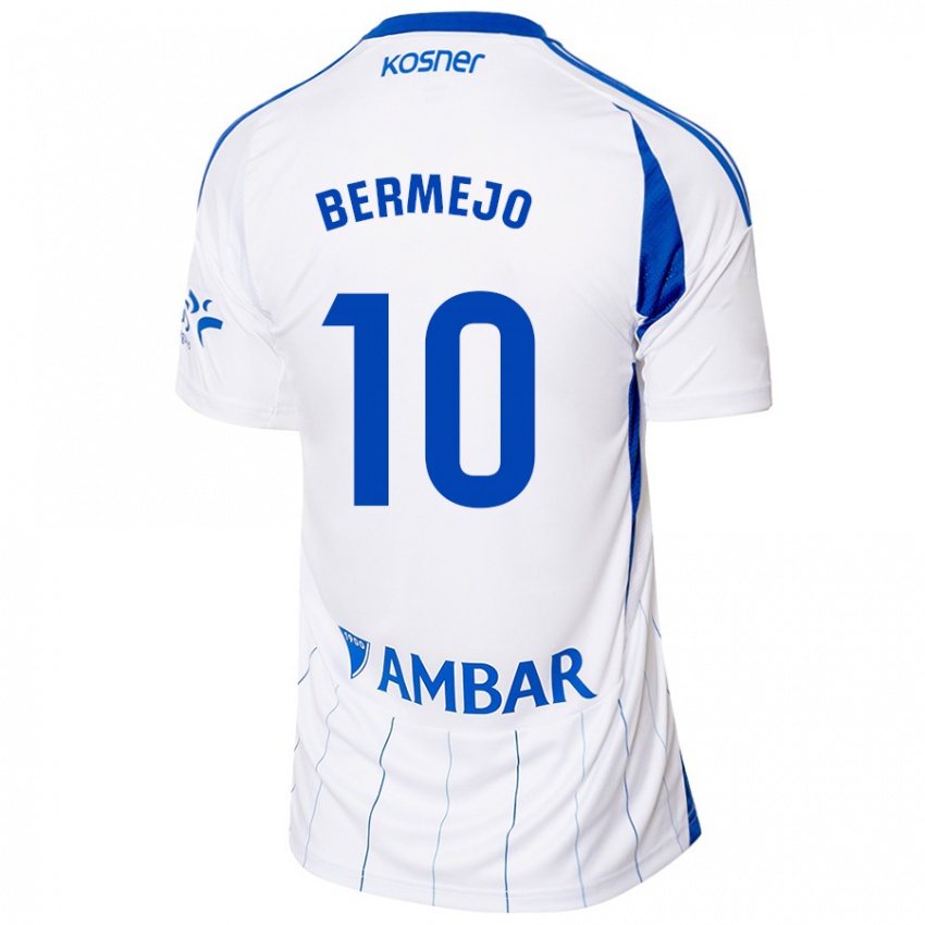 Kinder Sergio Bermejo #10 Rot Weiß Heimtrikot Trikot 2024/25 T-Shirt