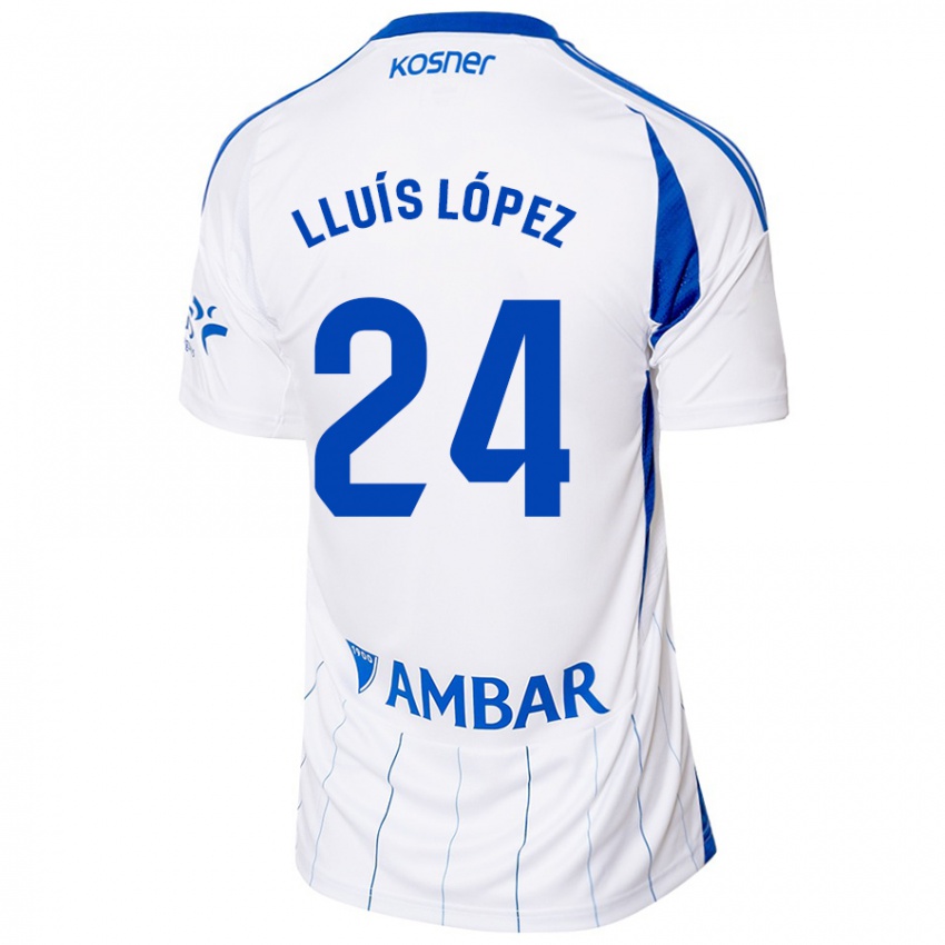 Kinder Lluís López #24 Rot Weiß Heimtrikot Trikot 2024/25 T-Shirt