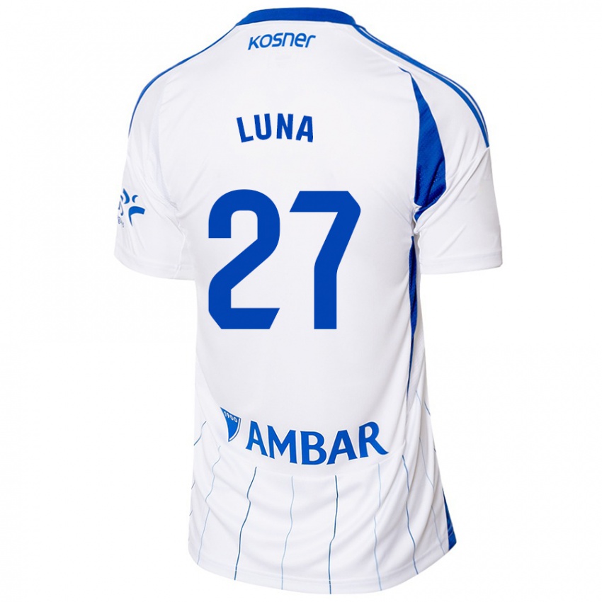 Kinder Marcos Luna #27 Rot Weiß Heimtrikot Trikot 2024/25 T-Shirt