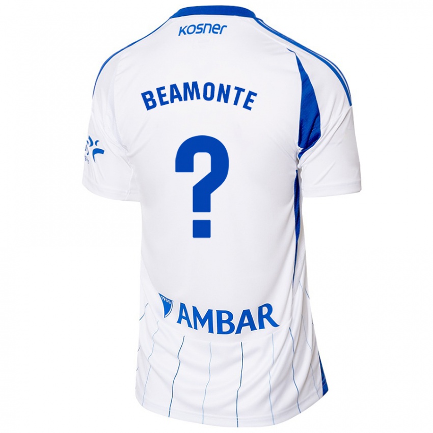 Kinder Adrián Beamonte #0 Rot Weiß Heimtrikot Trikot 2024/25 T-Shirt