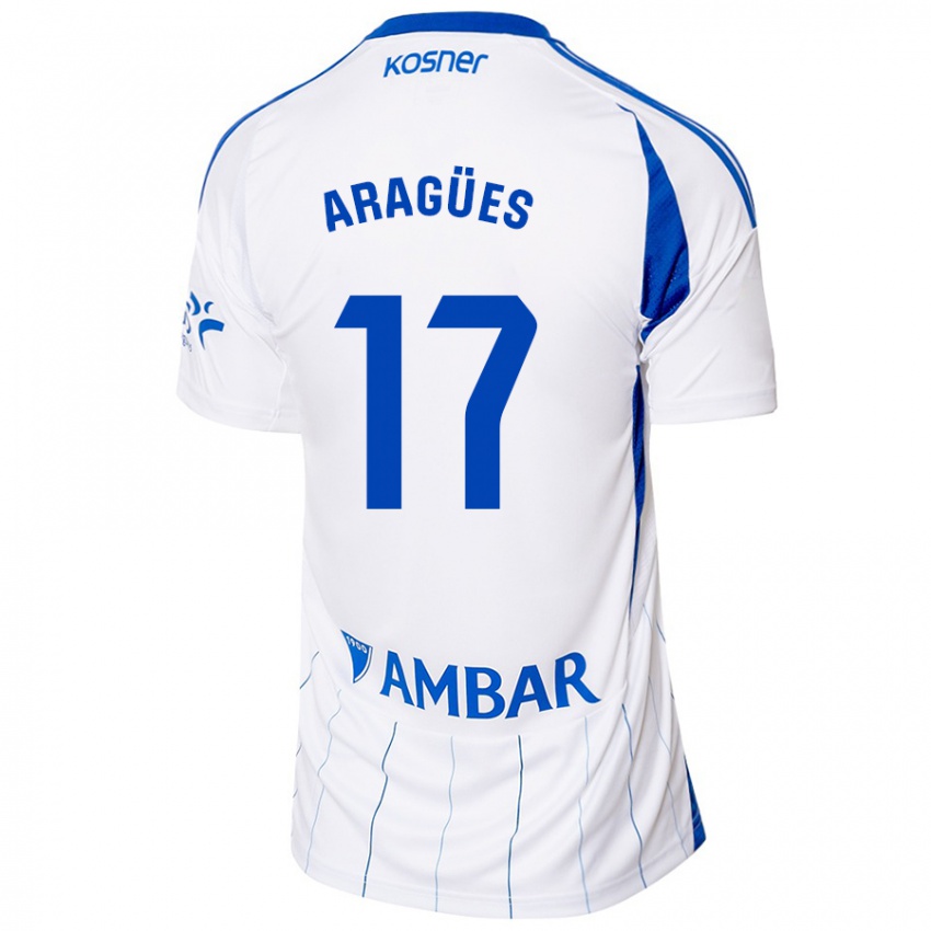 Kinder Chema Aragües #17 Rot Weiß Heimtrikot Trikot 2024/25 T-Shirt