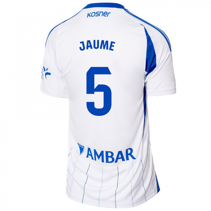 Kinder Jaume Grau #5 Rot Weiß Heimtrikot Trikot 2024/25 T-Shirt