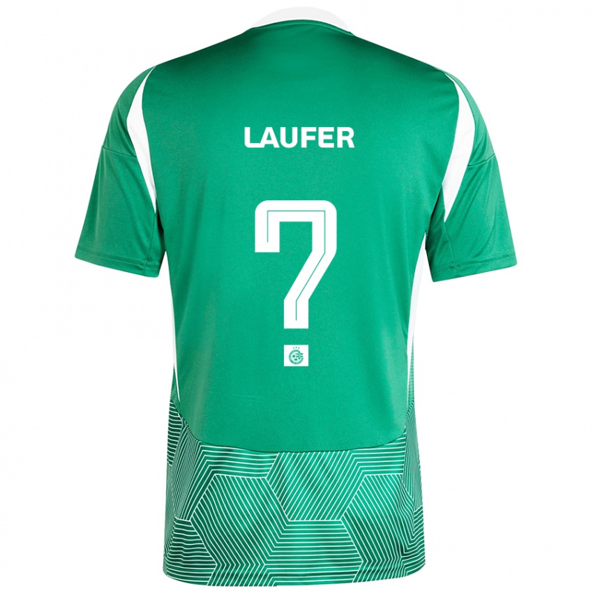 Kinder Ronny Laufer #0 Grün Weiß Heimtrikot Trikot 2024/25 T-Shirt