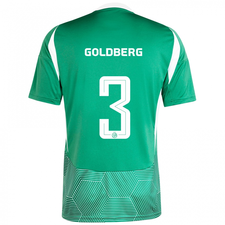 Kinder Shon Goldberg #3 Grün Weiß Heimtrikot Trikot 2024/25 T-Shirt