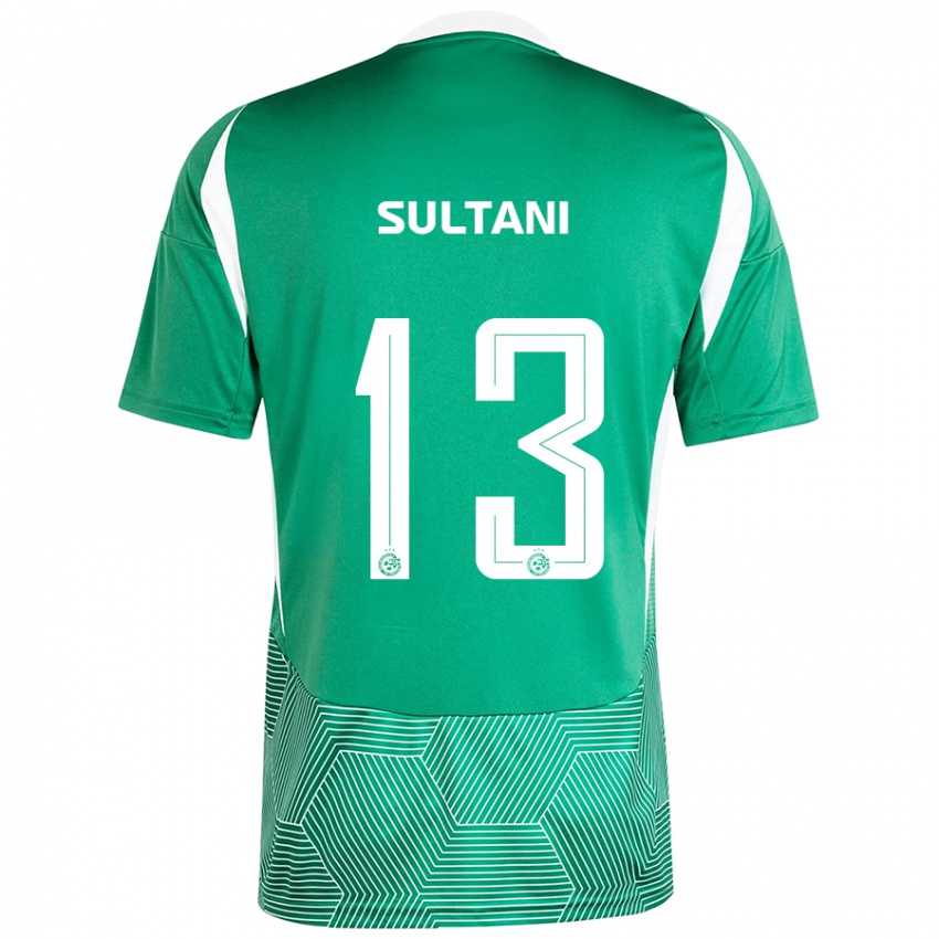 Kinder Tomás Sultani #13 Grün Weiß Heimtrikot Trikot 2024/25 T-Shirt