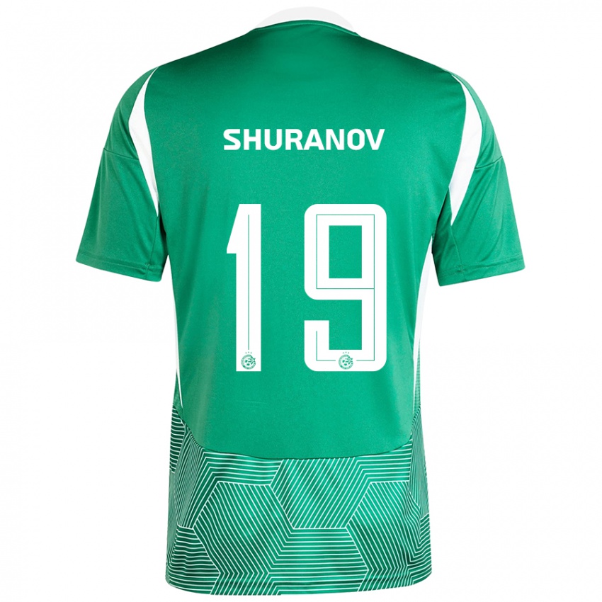 Kinder Erik Shuranov #19 Grün Weiß Heimtrikot Trikot 2024/25 T-Shirt