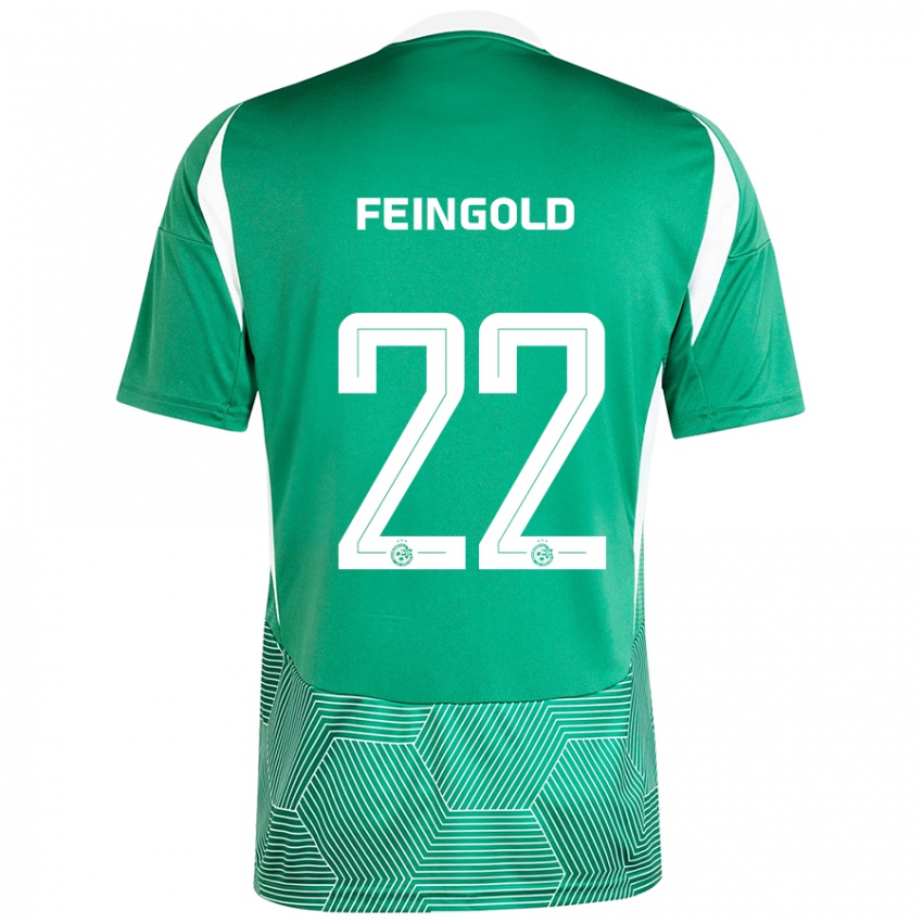 Kinder Ilay Feingold #22 Grün Weiß Heimtrikot Trikot 2024/25 T-Shirt