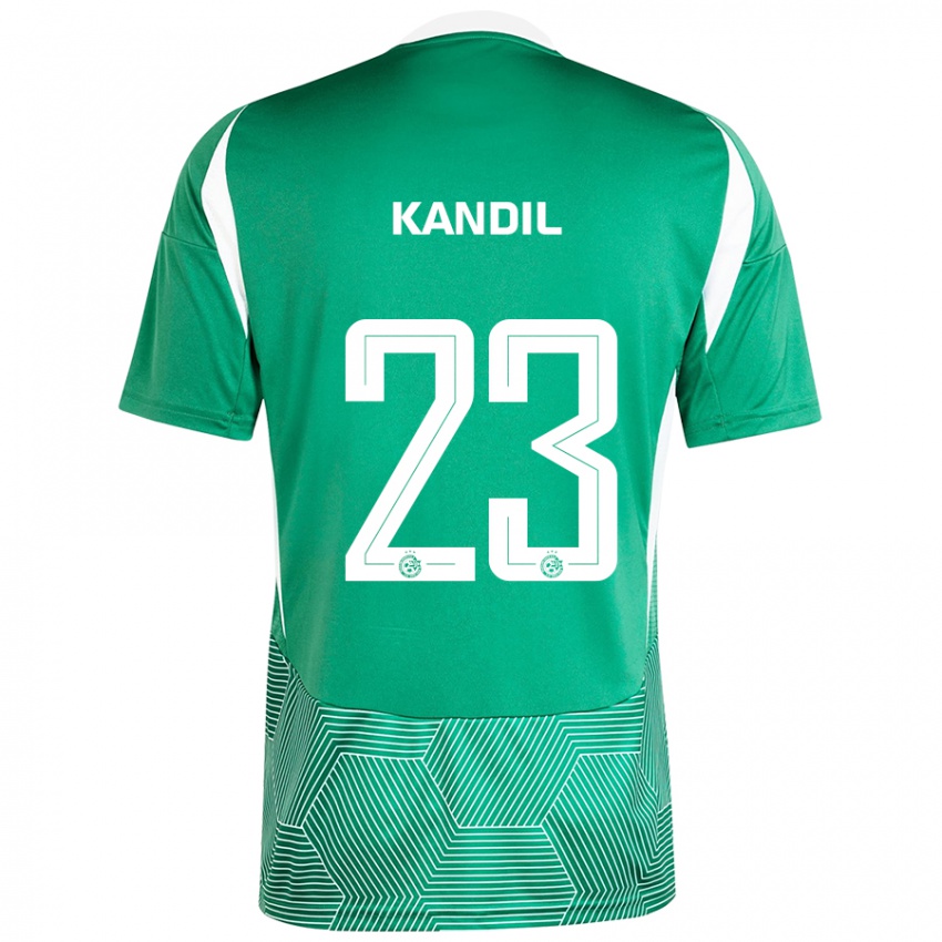 Kinder Maor Kandil #23 Grün Weiß Heimtrikot Trikot 2024/25 T-Shirt