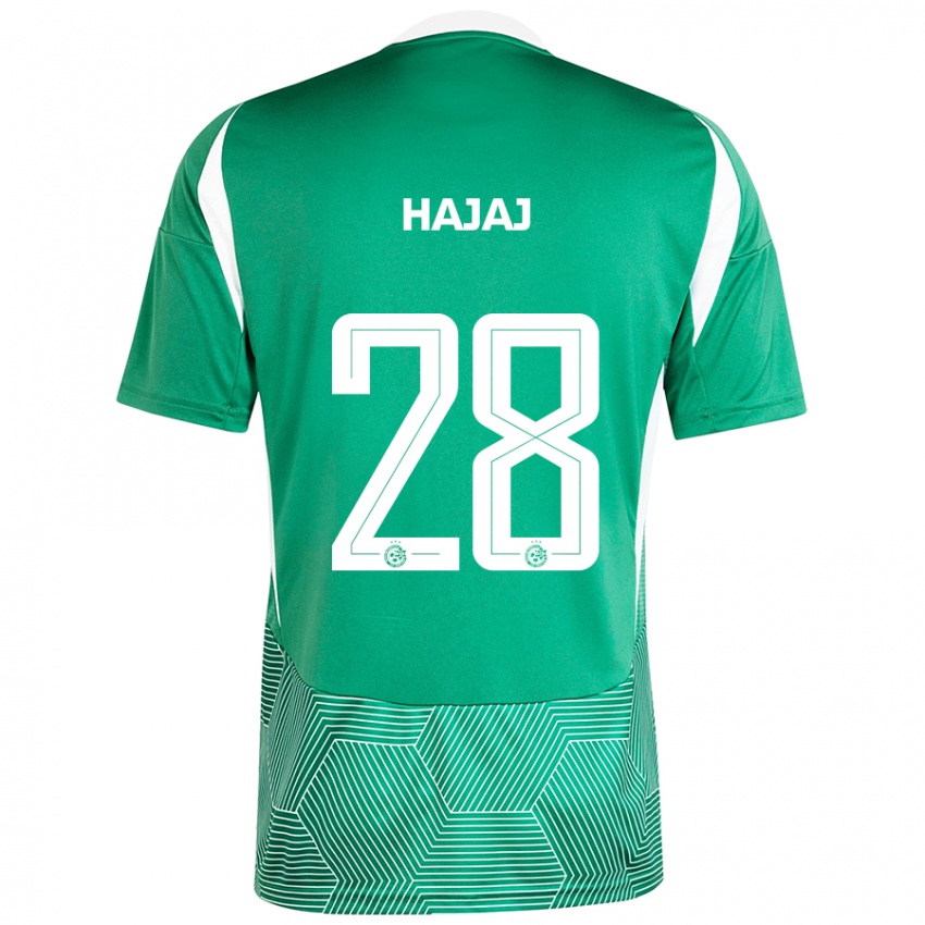 Kinder Ilay Hajaj #28 Grün Weiß Heimtrikot Trikot 2024/25 T-Shirt