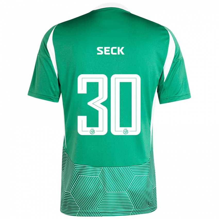 Kinder Abdoulaye Seck #30 Grün Weiß Heimtrikot Trikot 2024/25 T-Shirt