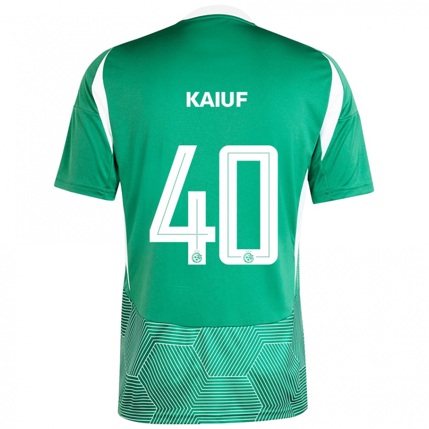 Kinder Sharif Kaiuf #40 Grün Weiß Heimtrikot Trikot 2024/25 T-Shirt