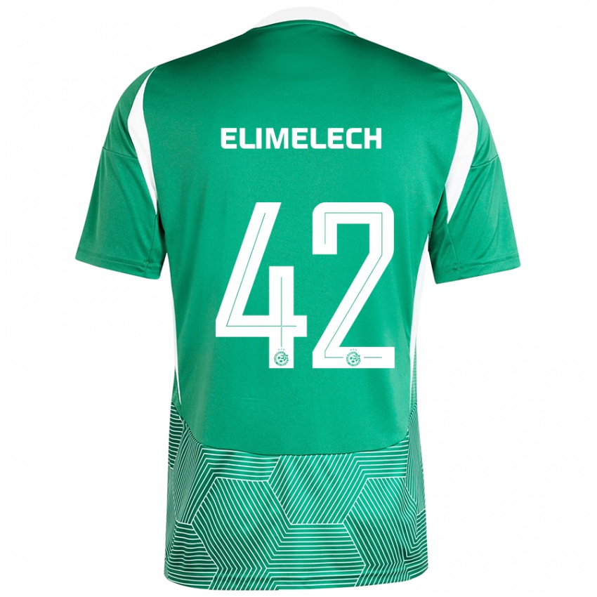 Kinder Roey Elimelech #42 Grün Weiß Heimtrikot Trikot 2024/25 T-Shirt