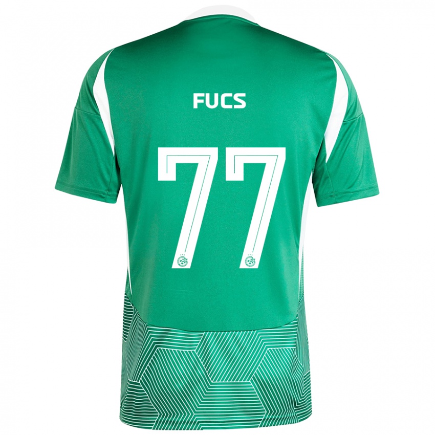 Kinder Roee Fucs #77 Grün Weiß Heimtrikot Trikot 2024/25 T-Shirt