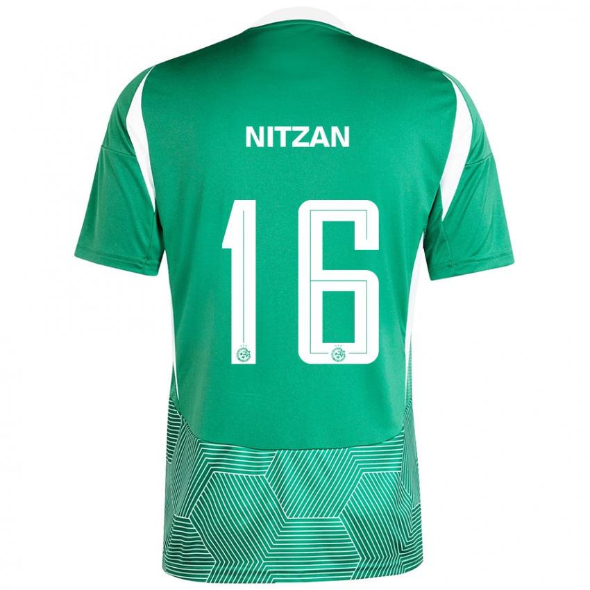 Kinder Itamar Nitzan #16 Grün Weiß Heimtrikot Trikot 2024/25 T-Shirt