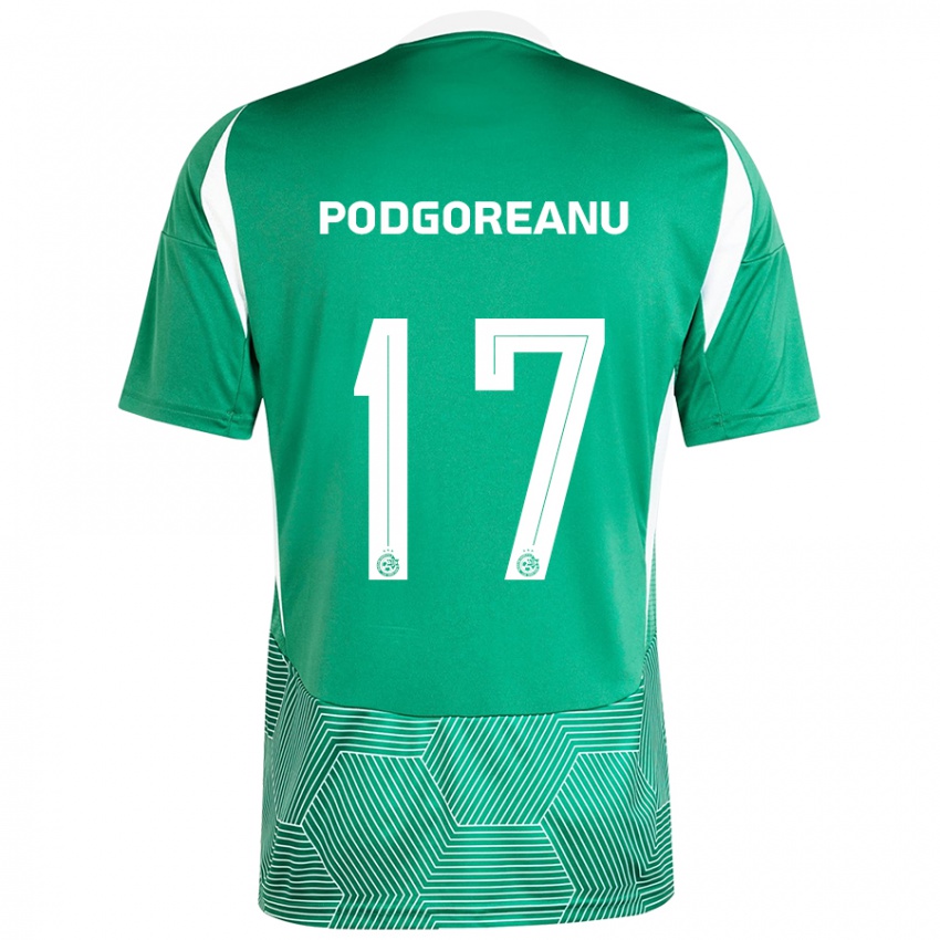 Kinder Suf Podgoreanu #17 Grün Weiß Heimtrikot Trikot 2024/25 T-Shirt