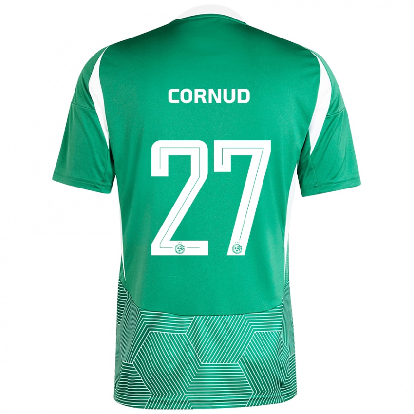 Kinder Pierre Cornud #27 Grün Weiß Heimtrikot Trikot 2024/25 T-Shirt